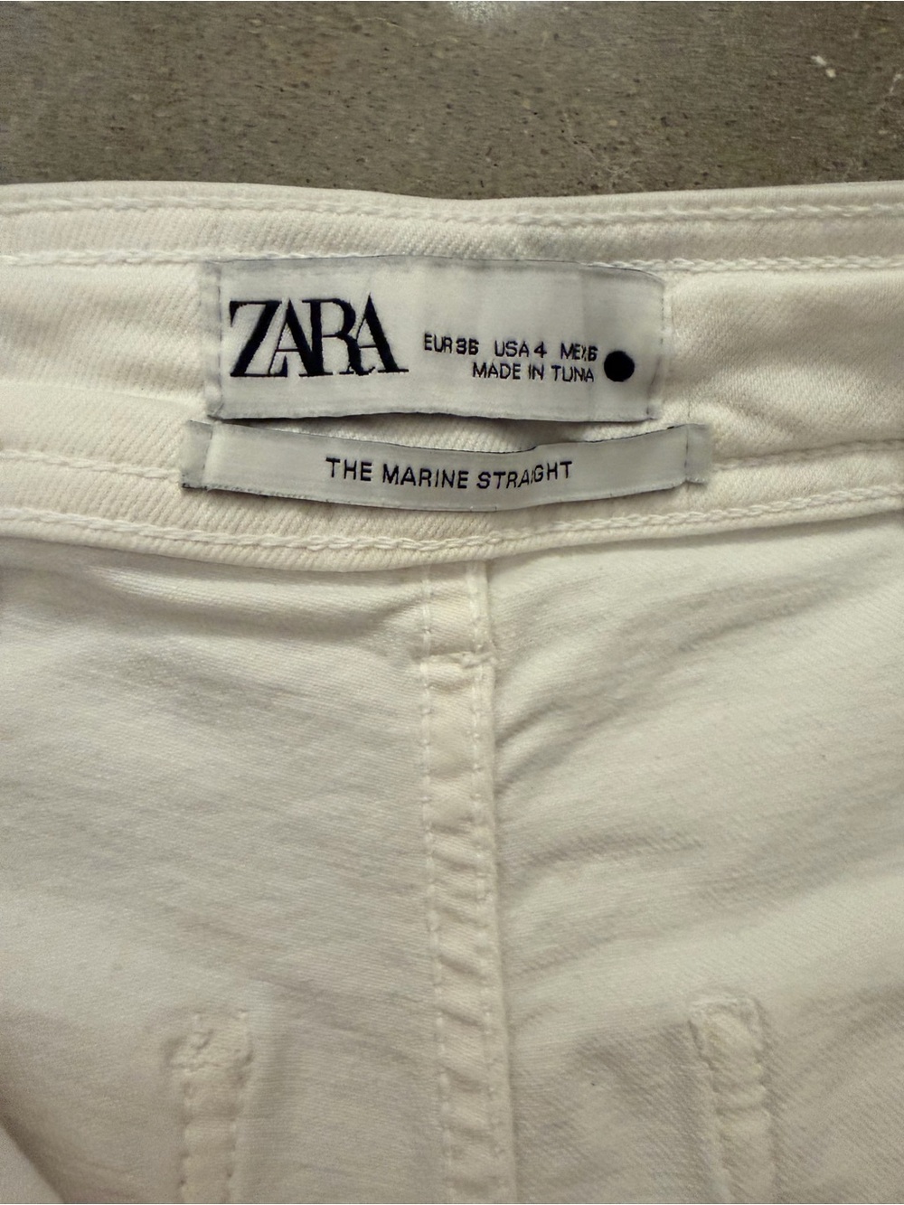 Zara The Marine Straight White Jeans - Picture 5 of 10
